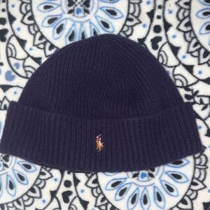 Polo by Ralph Lauren Dark Blue Knit Hat